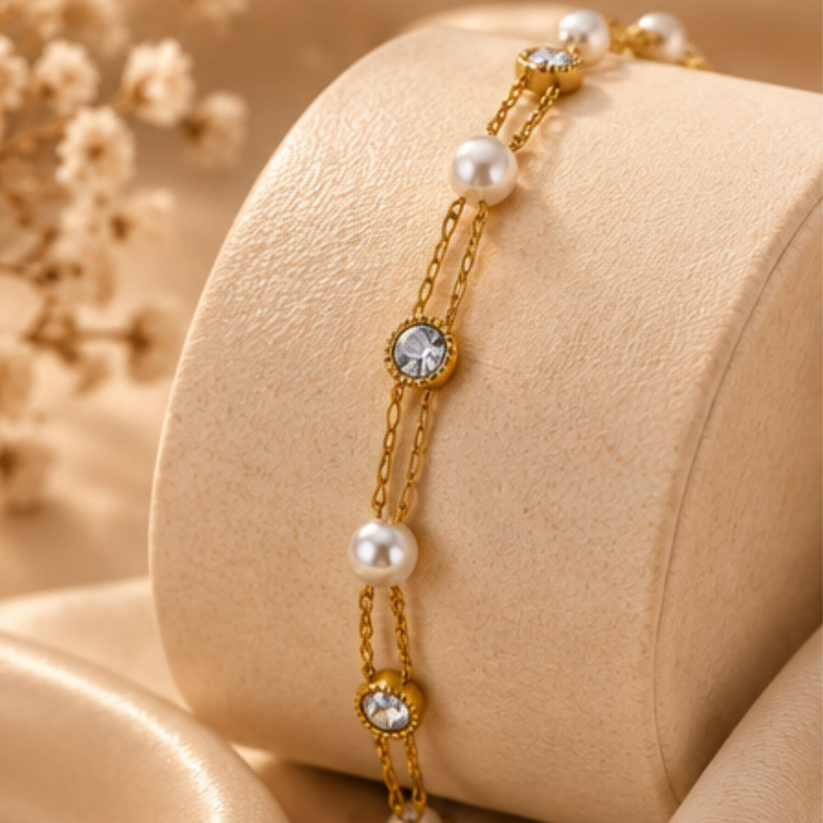 Pearl Bracelet for Women | 18K Gold Plated Jewellery