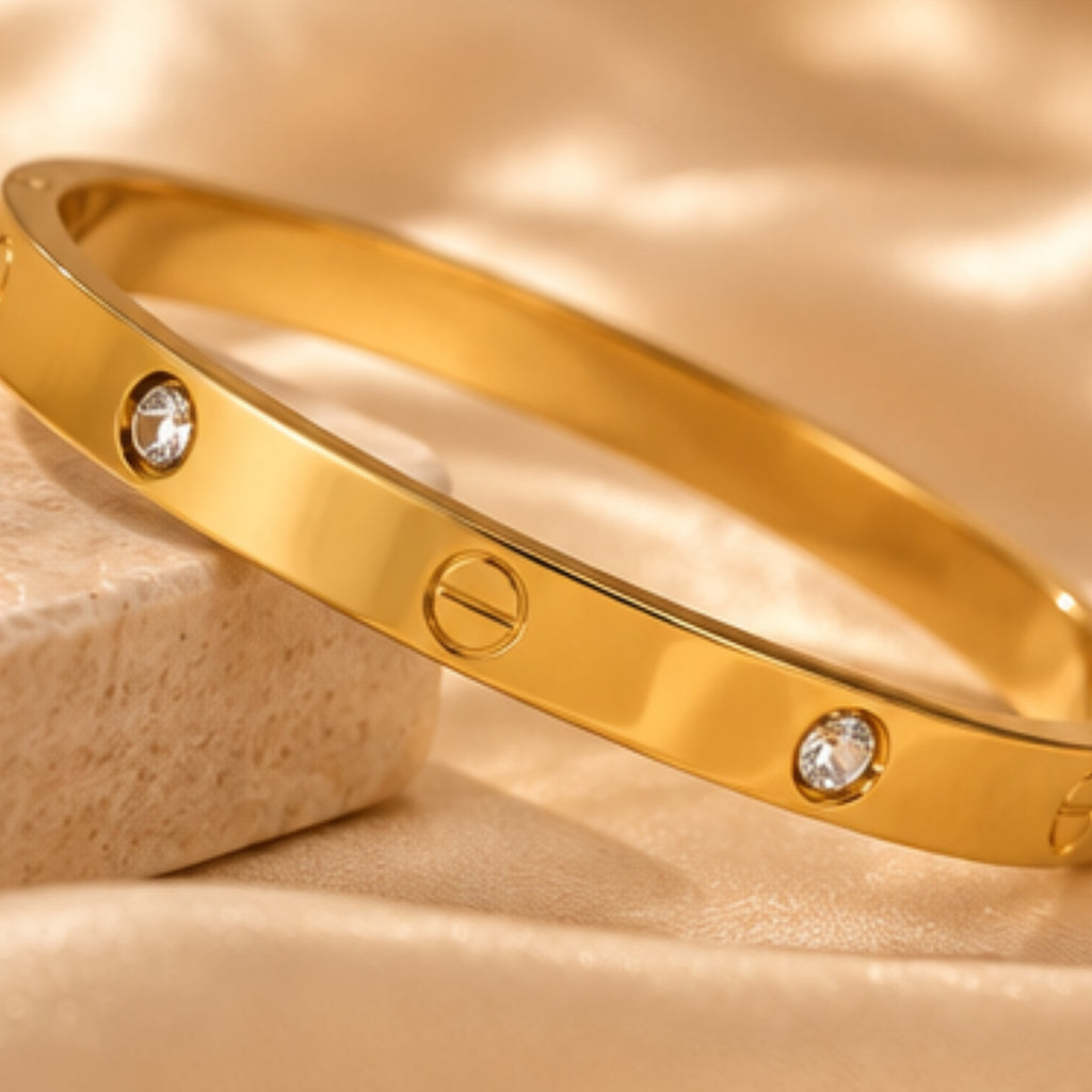 Royal Luxe Gold Kada for Women | Anti-Tarnish Bangle
