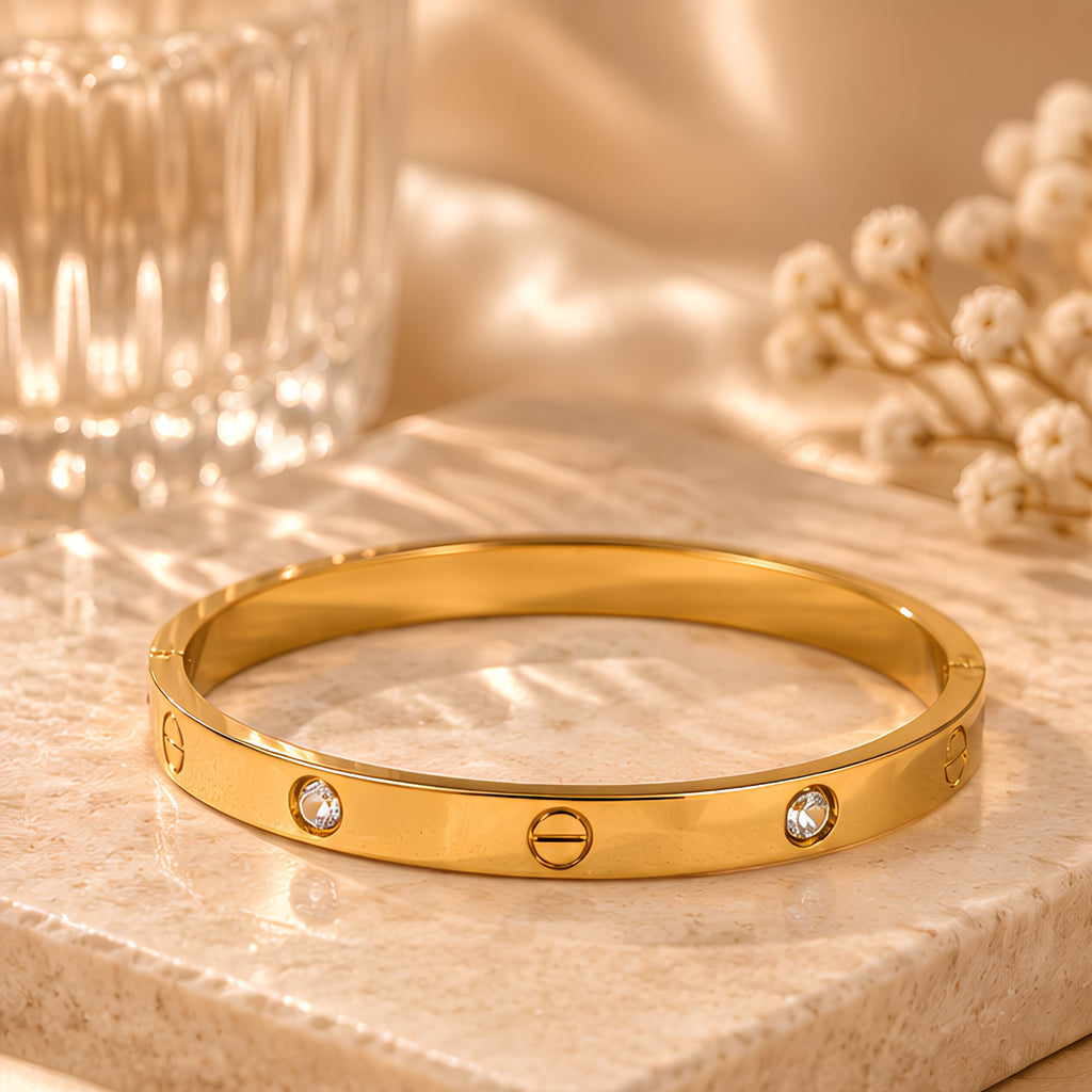 Royal Luxe Gold Kada for Women | Anti-Tarnish Bangle