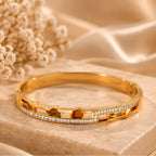 Luxe Pavé Gold Kada for Women | Anti-Tarnish Bangle