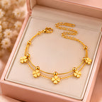 Floral Charm Anti-Tarnish Bracelet for Women | ZELVÉE