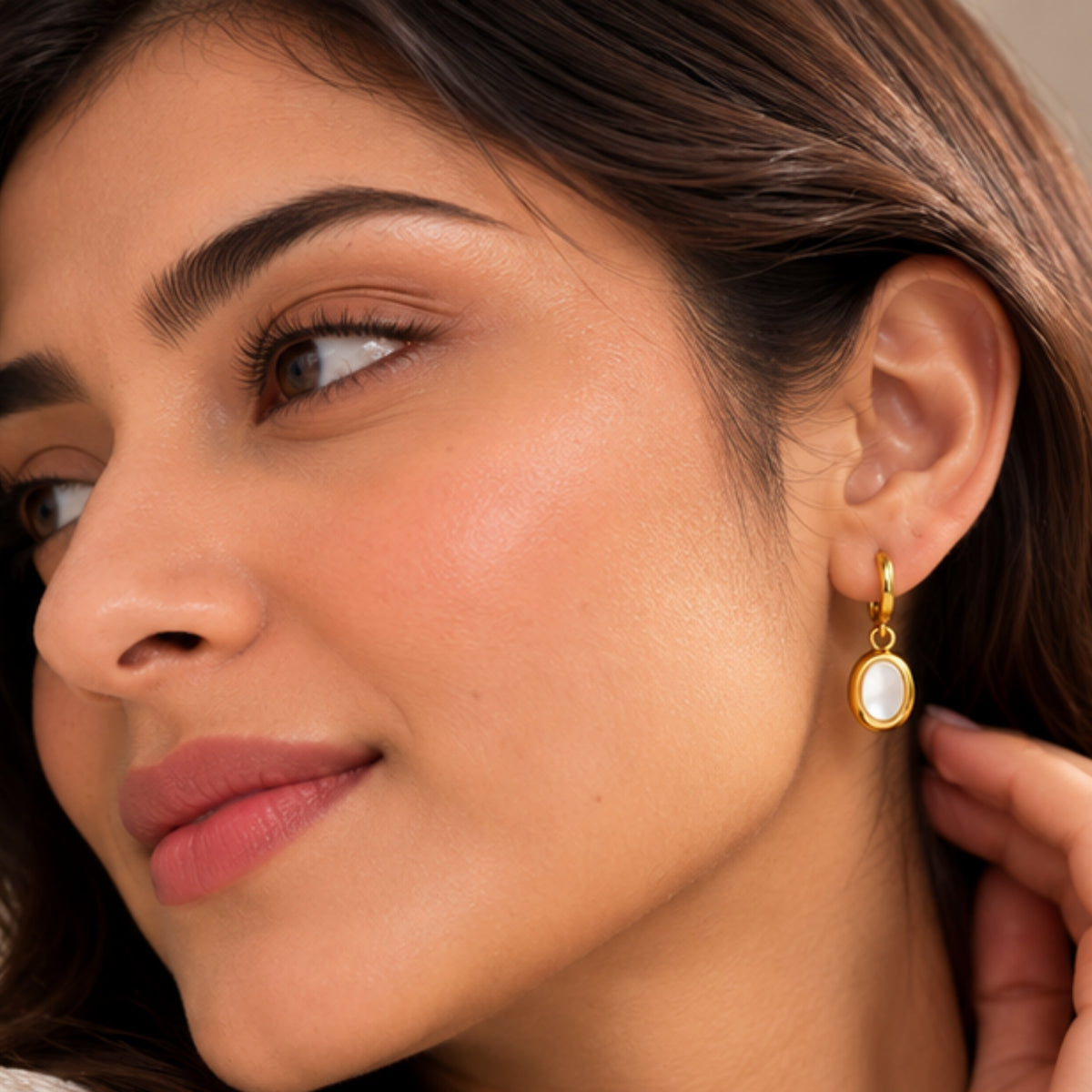 Oval Pearl Drop Earrings for Women | Anti-Tarnish | ZELVÉE