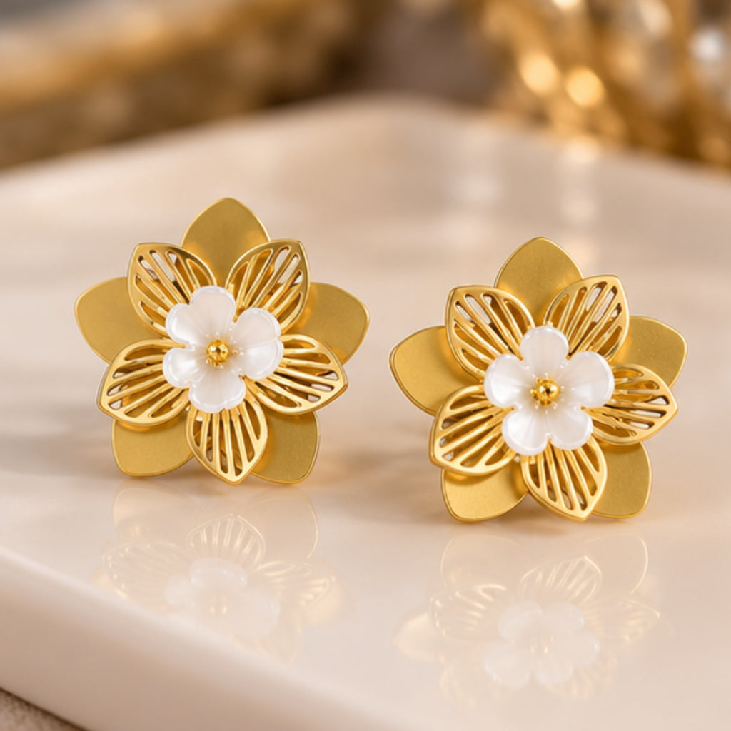 Oval Pearl Drop Earrings for Women | Anti-Tarnish | ZELVÉE (Copy)