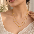 Women's Gold-Tone Floral Layered Necklace