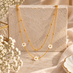 Women's Gold-Tone Floral Layered Necklace