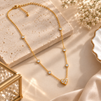 Women's Heart Pendant Necklace | Gold-Tone Crystal