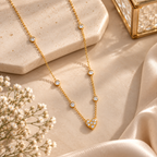 Women's Heart Pendant Necklace | Gold-Tone Crystal