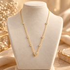 Women's Heart Pendant Necklace | Gold-Tone Crystal