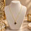 Black Clover Pendant Necklace for Women | Gold-Tone