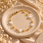 Heart Pearl Bracelet for Women | ZELVÉE